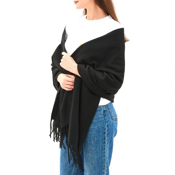 Alpine Swiss Womens Shawl Evening Wrap Pashmina Large Scarf Fringe Cape Poncho - Picture 4 of 7